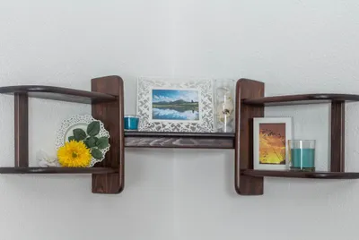Produktbild von Bücherregal - 75 cm breit, Kiefer Holz-Massiv, Farbe: Nuss