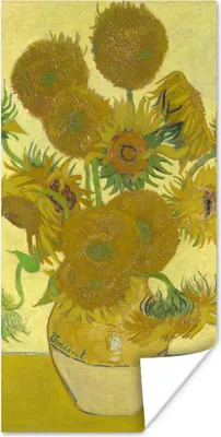 Produktbild von MuchoWow® Poster Sonnenblumen - Vincent van Gogh 40x80 cm - Dekoration