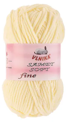 100g Strickgarn Samet Soft Fine Chenille vanille