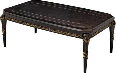 Produktbild von Casa Padrino Luxus Barock Couchtisch Dunkelbraun / Gold 132 cm - Barock Möbel