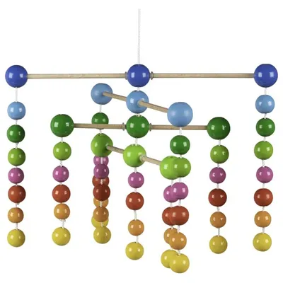 Produktbild von goki 52878 Mobile Regenbogen 23 x 16 cm, Holz, bunt