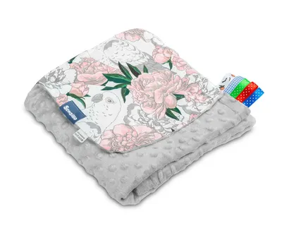 Produktbild von SENSILLO Baby Nestchen 75x100 Decke Kinder Minky Geschenkidee Grau - Igel