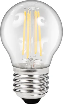 Produktbild von LED Filament Tropfenlampe McShine "Filed", E27, 4W, 470lm, warmweiß, klar