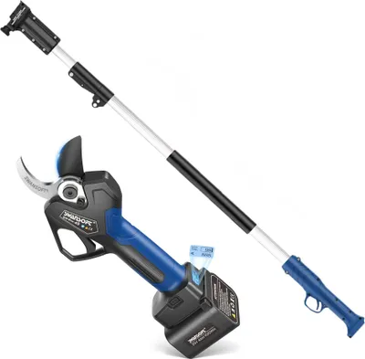 Produktbild von Baumschneider, Elektromotor, Verstellbare Klingenöffnung, Blau, zwei Batterien