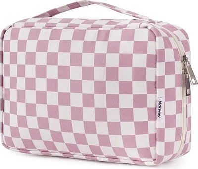 Produktbild von Grosses, befestigbares Damen-Toilette in schachbrettartigem, rosa Muster