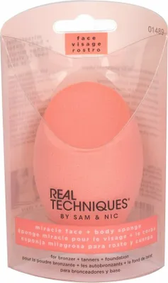 Produktbild von Real Techniques Miracle Face + Body Sponge, Abgerundet, Orange, Latex, 1 Stück(e)