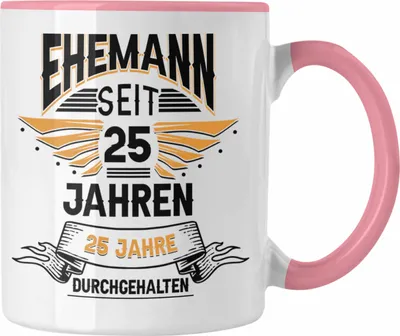 Produktbild von Trendation - Ehemann Seit 25 Jahre Hochzeitstag Geschenk Lustiger Spruch Bester Ehemann Jubiläum (Rosa)