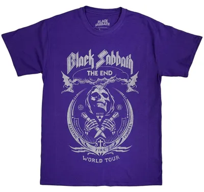 Obrázok produktu pre Black Sabbath The End Mushroom Cloud Purple M Tričko