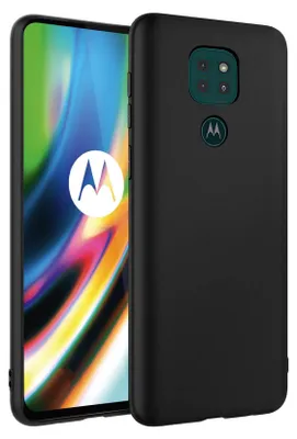 Zdjęcie produktu dla Silikonowe etui na telefon komórkowy Motorola Moto G9 Play Protective Cover Matt Black Backcover