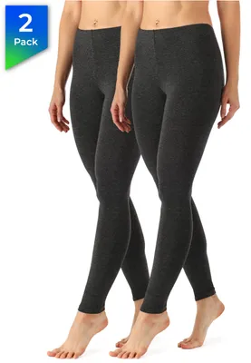 Produktbild von Merry Style Damen Lange Leggings aus Viskose 2 Pack MS10-143 (Dunkelmelange/Dunkelmelange, XS)