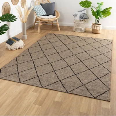 Immagine prodotto di Tappeto da esterno Baltrum di Steffensmeier | Per balconi e terrazze | Moderno | Resistente e facile da pulire | Naturale, dimensioni: 200x290 cm