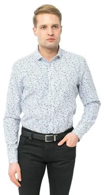 Produktbild von Di Selentino - "Bari" Hemd für Herren, Regulär NA860 (124,46 cm) (Weiß/Marine)