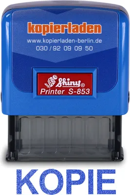 Produktbild von Stempel KOPIE, Shiny S-853, selbstfärbend, inkl. Textplatte 18 x 47 mm