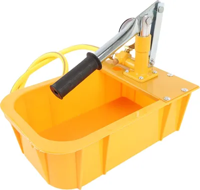 Image de Pompe manuelle de test de pression d'eau avec manomètre G1/2 Connecteur à filetage standard Testeur de pression de fuite de tuyau d'eau pour système de chauffage de tuyauterie
