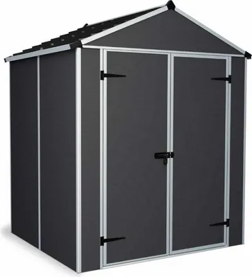 Image de Abri de jardin 6x5 pieds gris anthracite - Palram - 706787 - rubicon