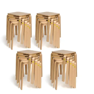 Produktbild von 20x Erzi Hocker 35 aus Formholz - stapelbar