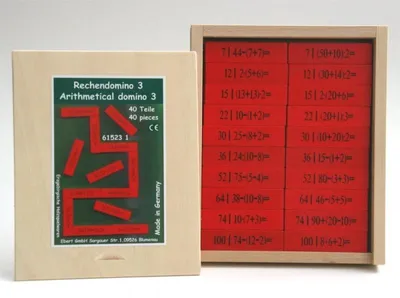 Obrázok produktu pre Vzdelávacia hračka aritmetické domino III ŠxVxH 20x16,5x3cm NOVINKA