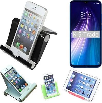 Produktbild von K-S-Trade Handy-Ständer kompatibel mit Xiaomi Redmi Note 8 faltbarer Tischständer Smartphone Tablet Halterung Reise