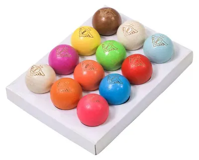 Obrázek produktu pro Jeu de Boules – 12 dřevěných koulí – 30 mm