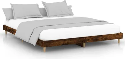 Obrázek produktu pro vidaXL Rám postele bez matrace kouřový dub 200x200 cm materiál na bázi dřeva