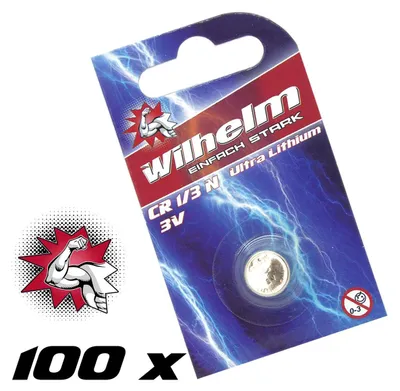 Produktbild von 100 x WILHELM 1/3N 3V Photo Lithium CR1/3N DL1/3N Blister