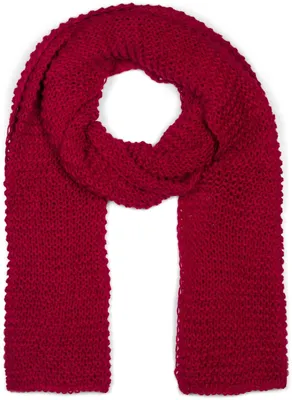 Produktbild von styleBREAKER Damen langer Strick Schal mit Wellen Strickmuster, warmer Winter Strickschal Einfarbig 01018168