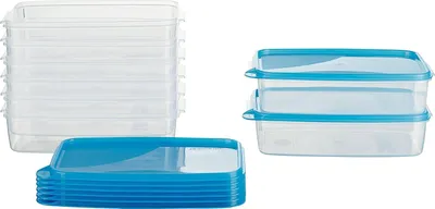 Productafbeelding van Blauwe, rechthoekige diepvriesdozen van 15 liter, van Oostenrijkse kwaliteit, afmetingen 23 x 15 x 65 cm