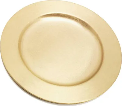 Produktbild von Dekoteller Ø14cm Kerzenteller Gold Hochzeit Kommunion Kerzenuntersetzer 2821