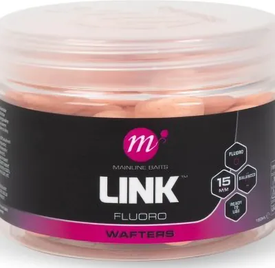 Productafbeelding van Mainline Link Fluorocarbon Wafters, 13mm, roze kogels