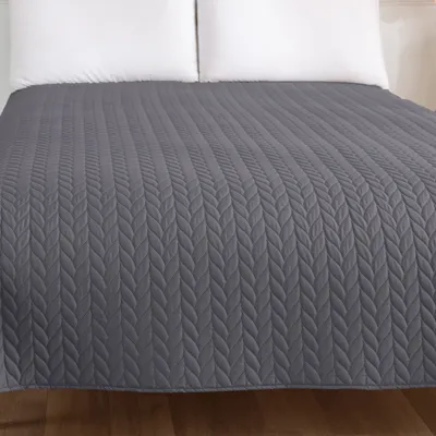 Produktbild von Wasserdichte Bettdecke für Haustiere, waschbar, rutschfest, Sofabezug, Möbelschutz, Inkontinenz-Bettunterlagen für Haustiere, Kinder (220 x 210cm, Dunkelgrau)