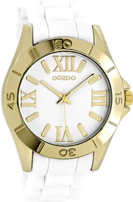 Produktbild von Oozoo Armbanduhr weiß Silikon Vintage Series Damen-Herren Analog-Quarzuhr UOC5711A