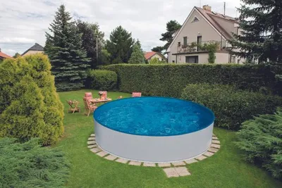Produktbild von Azuro 5,5 x 3,7 x 1,2 m, weiße Wand 0,4 mm, Lagunenfolie 0,4 mm, ohne Filter, Ausschnitte für Abschäumer und Zulauf