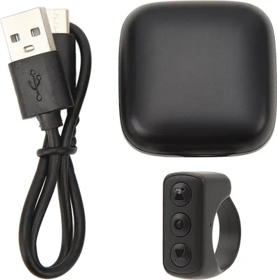 Obrázek produktu pro Dálkové ovládání Bluetooth Page Turner APP Scrolling Ring Clicker pro mobilní telefon Black
