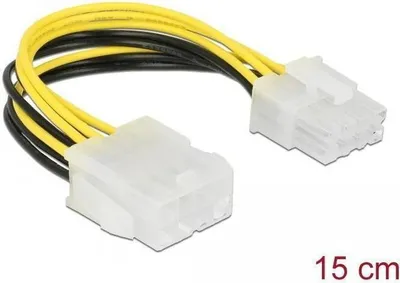 Produktbild von Kabel 8P EPS Stecker>Buchse  15cm (schwarz/gelb, 15cm)