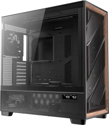 Zdjęcie produktu dla Antec FLUX PRO EUV, Full Tower, PC, Czarny, Drewno, ATX, EATX, ITX, micro ATX, Szkło, Plastik, Stal, Szkło hartowane, Drewno, Gaming