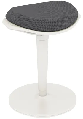 Zdjęcie produktu dla HOMCOM – ergonomiczny stołek biurowy, regulacja wysokości w zakresie 56,5–71,5 cm, kolor szary