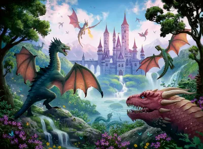 Image de Puzzle enfant 300 pièces XXL Dragon Magique - À partir de 9 ans - 13356 - Ravensburger