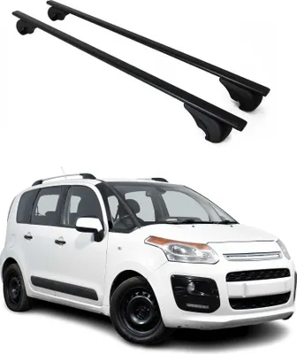 Obrázok produktu pre Priečne strešné nosiče pre Citroën C3 Picasso 2009–2017, čierna farba