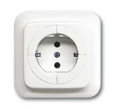 Produktbild von Busch-Jaeger 2011-0-3629, CEE 7/3, 2P+E, Weiß, 250 V, 16 A, 81 mm