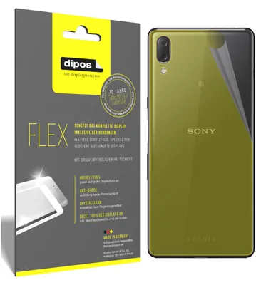 Produktbild von 3x Sony Xperia L3 Rückseite Schutzfolie Folie, 100% Displayabdeckung, dipos Flex
