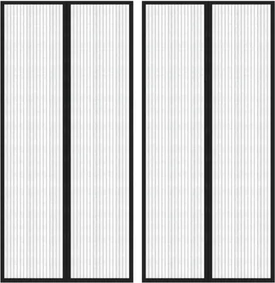 Zdjęcie produktu dla Moskitiera na drzwi z magnesami, 2 szt., czarna, 220x110 cm