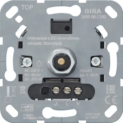 Produktbild von GIRA 245000 Uni-LED-Drehdimmeins. Standard Einsatz