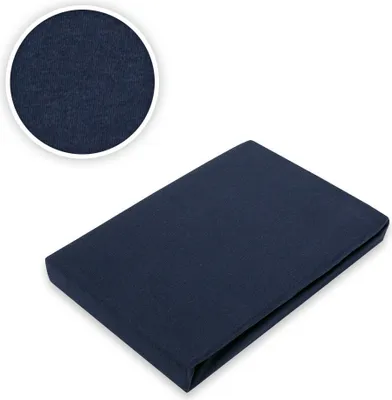 Produktbild von Jersey Spannbettlaken Navyblau in verschiedenen Grössen 90 - 100 x 200 cm