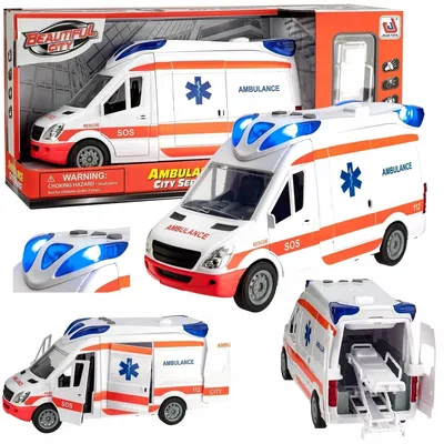 Produktbild von QULKI Ambulans 911 Spielzeugauto mit Licht und Sound