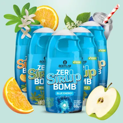 Produktbild von BODYLAB ZERO Sirup BOMB 2.0 Box - 5x65ml Fertiggetränk zuckerfrei