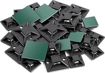 Imagen del producto de Soportes para cables, de 20 x 20 mm y 30 x 30 mm, autoadhesivos, para organización y gestión