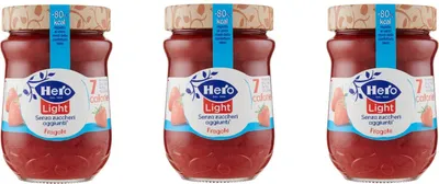Produktbild von 3x Hero Light Fragole Konfitüre Leichte Brotaufstriche Erdbeeren Italien 280 g