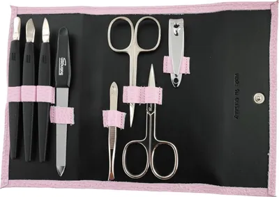 Immagine prodotto di Set per la cura delle unghie 8 pezzi in vera pelle | manicure pedicure | Solingen |  Germany Rosa