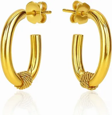Image de Carla Boucles d'oreilles Contrafess pour femmes, dorées, universelles