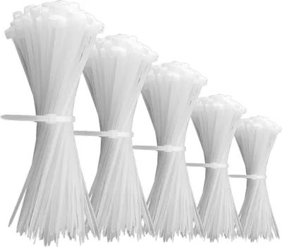 Produktbild von Offgridtec Kabelbinder 1000 Stk. weiß Nylon UV-Beständig Verschiedene Längen 100mm 150mm 200mm 250mm 300mm